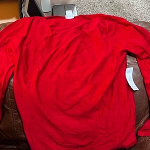 Chicos Red Long Sleeve Shirt